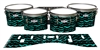 Pearl Championship CarbonCore Tenor Drum Slips - Wave Brush Strokes Aqua and Black (Green) (Blue)