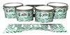 Pearl Championship CarbonCore Tenor Drum Slips - Wave Brush Strokes Green and White (Green)