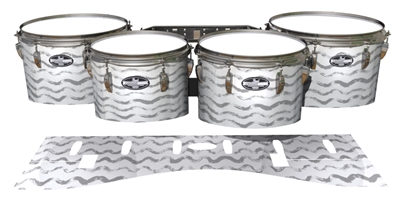 Pearl Championship CarbonCore Tenor Drum Slips - Wave Brush Strokes Grey and White (Neutral)