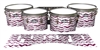 Pearl Championship CarbonCore Tenor Drum Slips - Wave Brush Strokes Maroon and White (Red)