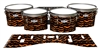 Pearl Championship CarbonCore Tenor Drum Slips - Wave Brush Strokes Orange and Black (Orange)