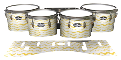 Pearl Championship CarbonCore Tenor Drum Slips - Wave Brush Strokes Yellow and White (Yellow)