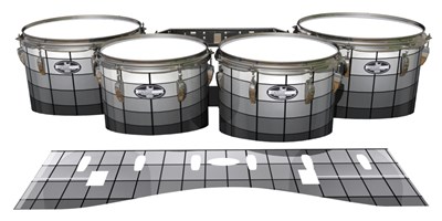 Pearl Championship CarbonCore Tenor Drum Slips - White Digitial Gradient (Neutral)