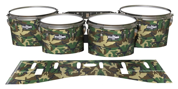 Pearl Championship CarbonCore Tenor Drum Slips - Woodland Traditional Camouflage (Neutral)