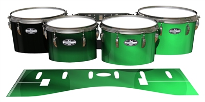 Pearl Championship CarbonCore Tenor Drum Slips - Green Light Rays (Themed)