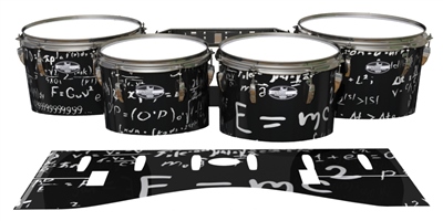 Pearl Championship CarbonCore Tenor Drum Slips - Mathmatical Equations on Black (Themed)