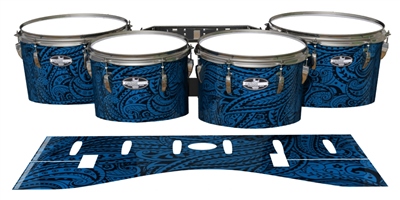 Pearl Championship CarbonCore Tenor Drum Slips - Navy Blue Paisley (Themed)