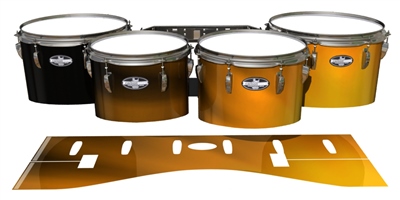 Pearl Championship CarbonCore Tenor Drum Slips - Orange Light Rays (Themed)