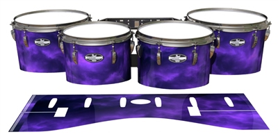 Pearl Championship CarbonCore Tenor Drum Slips - Purple Smokey Clouds (Themed)