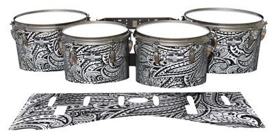 Pearl Championship CarbonCore Tenor Drum Slips - White Paisley (Themed)