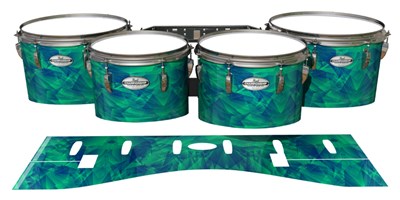 Pearl Championship Maple Tenor Drum Slips - Aqua Cosmic Glass (Aqua)