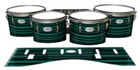 Pearl Championship Maple Tenor Drum Slips - Aqua Horizon Stripes (Aqua)