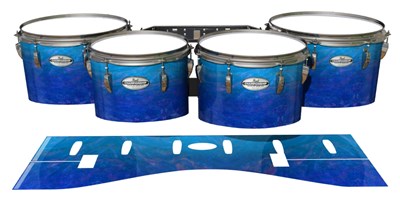 Pearl Championship Maple Tenor Drum Slips - Aquatic Blue Fade (Blue)