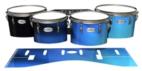 Pearl Championship Maple Tenor Drum Slips - Blue Light Rays (Themed)