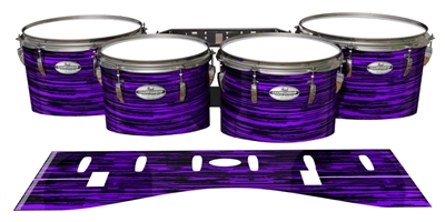 Pearl Championship Maple Tenor Drum Slips - Chaos Brush Strokes Purple and Black (Purple)