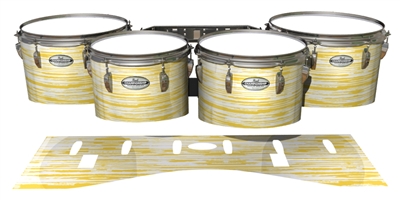 Pearl Championship Maple Tenor Drum Slips - Chaos Brush Strokes Yellow and White (Yellow)