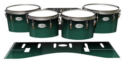 Pearl Championship Maple Tenor Drum Slips - Deep Viridian Fade (Green)