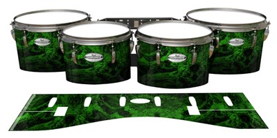 Pearl Championship Maple Tenor Drum Slips - Forest GEO Marble Fade (Green)