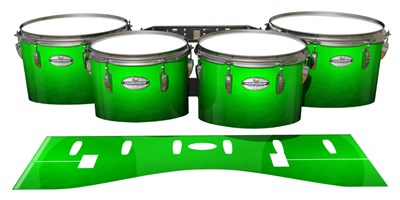 Pearl Championship Maple Tenor Drum Slips - Green Grain Fade (Green)