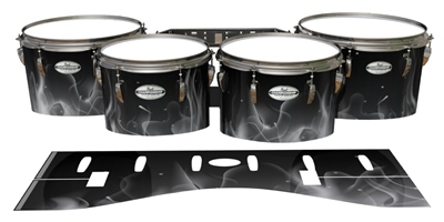 Pearl Championship Maple Tenor Drum Slips - Grey Flames (Themed)