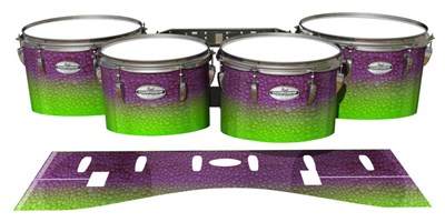 Pearl Championship Maple Tenor Drum Slips - Joker Drop Fade (Purple) (Green)