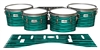 Pearl Championship Maple Tenor Drum Slips - Lateral Brush Strokes Aqua and Black (Blue) (Green)