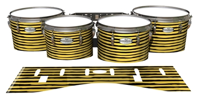 Pearl Championship Maple Tenor Drum Slips - Lateral Brush Strokes Yellow and Black (Yellow)