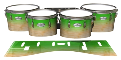 Pearl Championship Maple Tenor Drum Slips - Maple Woodgrain Green Fade (Green)