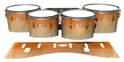 Pearl Championship Maple Tenor Drum Slips - Maple Woodgrain Orange Fade (Orange)