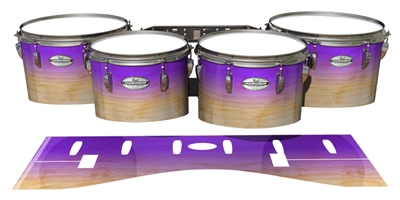Pearl Championship Maple Tenor Drum Slips - Maple Woodgrain Purple Fade (Purple)