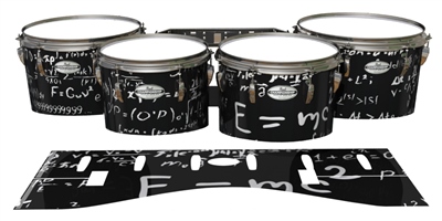 Pearl Championship Maple Tenor Drum Slips - Mathmatical Equations on Black (Themed)