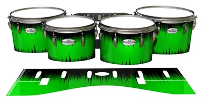 Pearl Championship Maple Tenor Drum Slips - Nightbreak (Green)