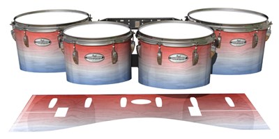 Pearl Championship Maple Tenor Drum Slips - Patriotic Maple Fade (Red) (Blue)