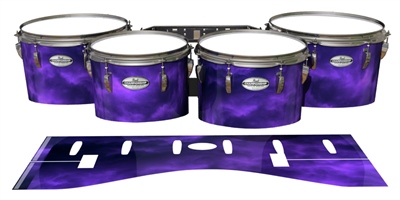 Pearl Championship Maple Tenor Drum Slips - Purple Smokey Clouds (Themed)