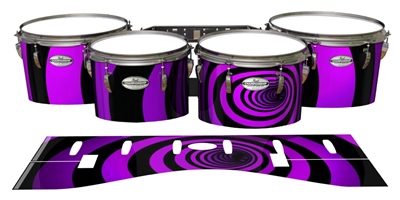 Pearl Championship Maple Tenor Drum Slips - Purple Vortex Illusion (Themed)
