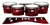 Pearl Championship Maple Tenor Drum Slips - Red Smokey Clouds (Themed)