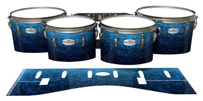 Pearl Championship Maple Tenor Drum Slips - Rocky Sea (Blue)