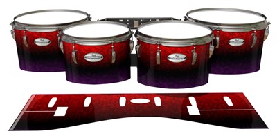 Pearl Championship Maple Tenor Drum Slips - Rosso Galaxy Fade (Red) (Purple)