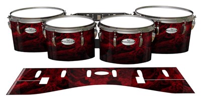 Pearl Championship Maple Tenor Drum Slips - Volcano GEO Marble Fade (Red)