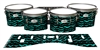 Pearl Championship Maple Tenor Drum Slips - Wave Brush Strokes Aqua and Black (Green) (Blue)