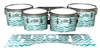 Pearl Championship Maple Tenor Drum Slips - Wave Brush Strokes Aqua and White (Green) (Blue)