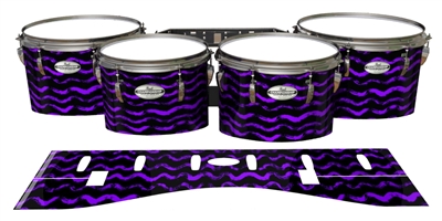 Pearl Championship Maple Tenor Drum Slips - Wave Brush Strokes Purple and Black (Purple)