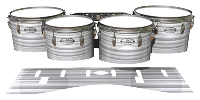 Pearl Championship Maple Tenor Drum Slips - White Horizon Stripes (Neutral)