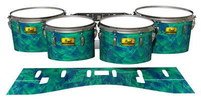 Pearl Championship Maple Tenor Drum Slips (Old) - Aqua Cosmic Glass (Aqua)