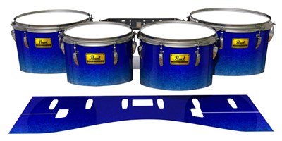 Pearl Championship Maple Tenor Drum Slips (Old) - Blue Wonderland (Blue)
