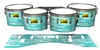 Pearl Championship Maple Tenor Drum Slips (Old) - Chaos Brush Strokes Aqua and White (Green) (Blue)