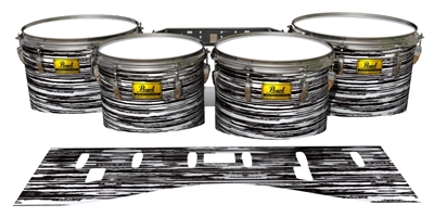 Pearl Championship Maple Tenor Drum Slips (Old) - Chaos Brush Strokes Black and White (Neutral)