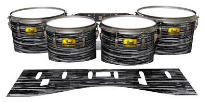 Pearl Championship Maple Tenor Drum Slips (Old) - Chaos Brush Strokes Grey and Black (Neutral)