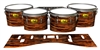 Pearl Championship Maple Tenor Drum Slips (Old) - Chaos Brush Strokes Orange and Black (Orange)