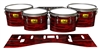 Pearl Championship Maple Tenor Drum Slips (Old) - Chaos Brush Strokes Red and Black (Red)